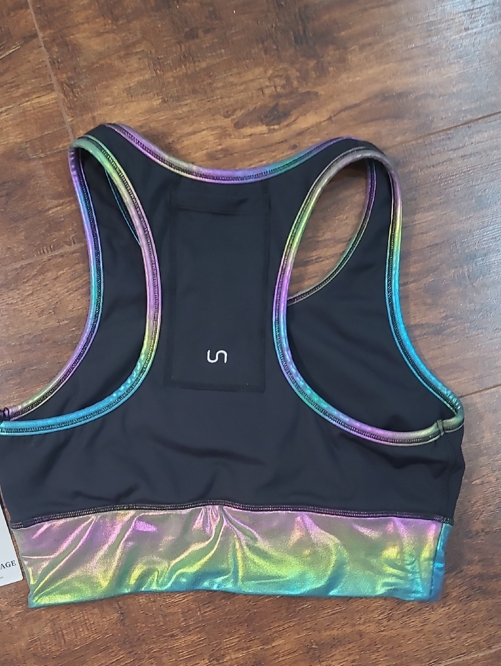 Urban Savage Black  Mermaid Pocket Sports Bra - Small - Picture 3 of 5